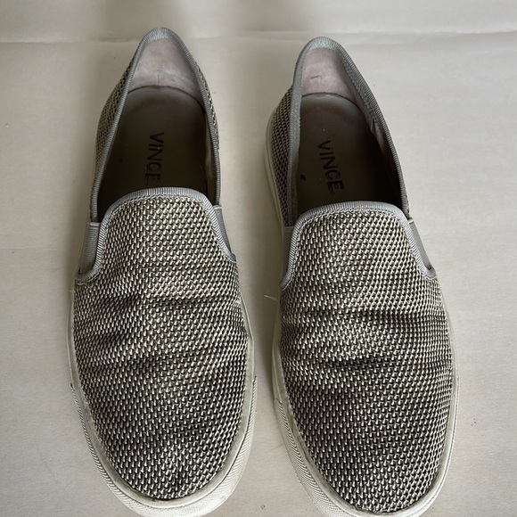 Vince Blair Woven Canvas Slip-On Oyster Gray Size 6 - Picture 3 of 9